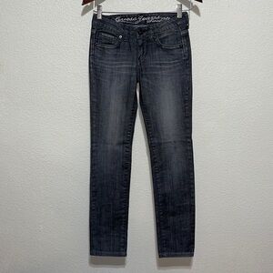 GUESS Premium Woman Black Metallic Venice Stretch Jean Size 24